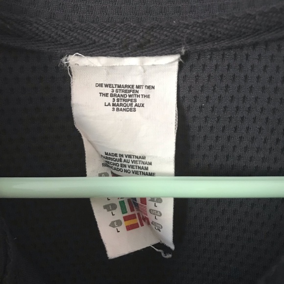 SOPD Adidas men’s shirt gray with orange stripes - Picture 4 of 6